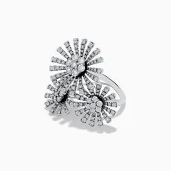 Effy Jewelry Bouquet 14K White Gold Flower Ring 1.59 TCW | Rings