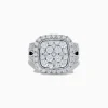Effy Jewelry Bouquet 14K White Gold Square Shaped Diamond Cluster Statement Ring 1.96 TCW | Rings