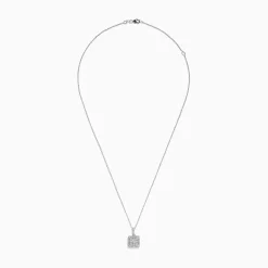 Effy Jewelry Bouquet 14K White Gold Square Diamond Cluster Pendant 0.74 TCW | Necklaces & Pendants