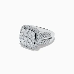 Effy Jewelry Bouquet 14K White Gold Square Shaped Diamond Cluster Statement Ring 1.96 TCW | Rings
