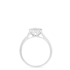 Effy Jewelry Bouquet 14K White Gold Square Shaped Diamond Cluster Ring, 0.63 TCW | Rings