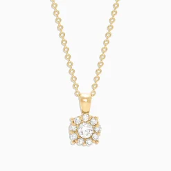 Effy Jewelry Bouquet 14K Yellow Gold Diamond Cluster Pendant, 0.47 TCW | Necklaces & Pendants