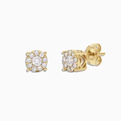 Effy Jewelry Bouquet 14K Yellow Gold Diamond Cluster Stud Earrings, 0.50 TCW | Earrings