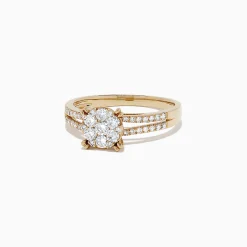 effyjewelry.com Bouquet 14K Yellow Gold Diamond Cluster Ring, 0.56 TCW | Rings