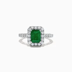 Effy Jewelry Brasilica 14K 2-Tone Gold Emerald and Diamond Ring, 2.17 TCW | Rings