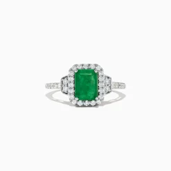 BH Multi Brasilica 14K Two Tone Gold Emerald and Diamond Ring, 1.90 TCW | Rings