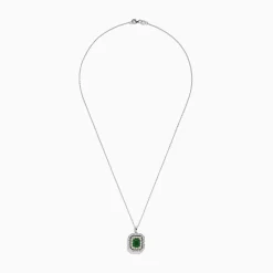 Effy Jewelry Brasilica 14K Two Tone Gold Emerald and Diamond Pendant, 2.09 TCW | Necklaces & Pendants