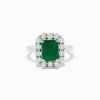 Effy Jewelry Brasilica 14K Two-Tone Gold Emerald and Diamond Ring | Rings