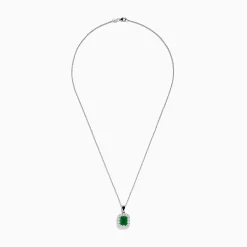 Effy Jewelry Brasilica 14K Two-Tone Gold Emerald and Diamond Pendant | Necklaces & Pendants