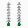 Effy Jewelry Brasilica 14K White Gold Emerald and Diamond Drop Earrings | Earrings
