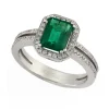 Effy Jewelry Brasilica 14K White Gold Emerald and Diamond Ring, 1.70 TCW | Rings