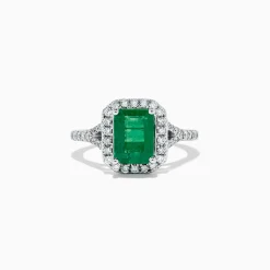 BH Multi Brasilica 14K White Gold Emerald and Diamond Ring, 2.81 TCW | Rings