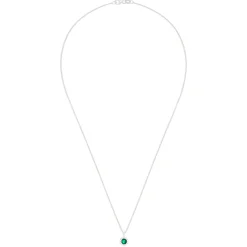 Effy Jewelry Brasilica 14K White Gold Emerald and Diamond Pendant, 0.41 TCW | Necklaces & Pendants