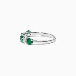 Effy Jewelry Brasilica 14K White Gold Emerald and Diamond Ring, 1.12 TCW | Rings