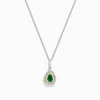 Effy Jewelry Brasilica 14K White u0026 Yellow Gold Emerald and Diamond Pendant | Necklaces & Pendants