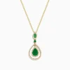 Effy Jewelry Brasilica 14K Yellow Gold Emerald and Diamond Pendant, 1.43 TCW | Necklaces & Pendants