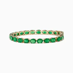 Effy Jewelry Brasilica 14K Yellow Gold Emerald Tennis Bracelet | Bracelets