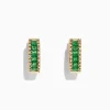 Effy Jewelry Brasilica 14K Yellow Gold Emerald and Diamond Earrings, 1.53 TCW | Earrings