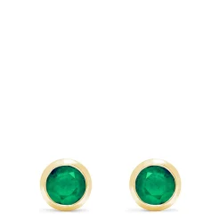 Effy Jewelry Brasilica 14K Yellow Gold Emerald Stud Earrings, 0.95 TCW | Earrings