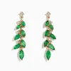 BH Multi Brasilica 14K Yellow Gold Emerald and Diamond Drop Earrings | Earrings