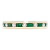 Effy Jewelry Brasilica 14K Yellow Gold Emerald and Diamond Channel-Set Ring, 0.66 TCW | Rings