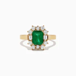 Effy Jewelry Brasilica 14K Yellow Gold Emerald and Diamond Ring, 2.09 TCW | Rings