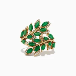 BH Multi Brasilica 14K Yellow Gold Emerald and Diamond Ring, 2.78 TCW | Rings