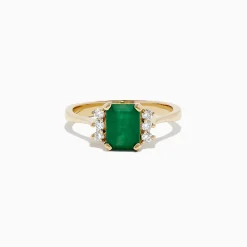 BH Multi Brasilica 14K Yellow Gold Emerald and Diamond Ring, 1.57 TCW | Rings
