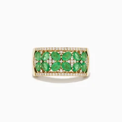 BH Multi Brasilica 14K Yellow Gold Emerald and Diamond Ring | Rings