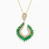 BH Multi Brasilica 14K Yellow Gold Emerald and Diamond Pendant | Necklaces & Pendants