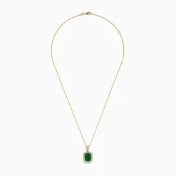 BH Multi Brasilica 14K Yellow Gold Emerald and Diamond Pendant | Necklaces & Pendants