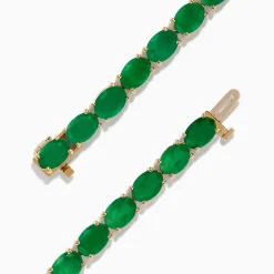 Effy Jewelry Brasilica 14K Yellow Gold Emerald Tennis Bracelet | Bracelets