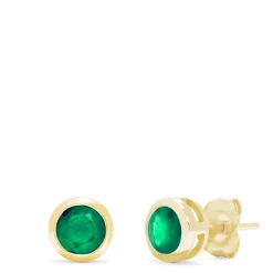 Effy Jewelry Brasilica 14K Yellow Gold Emerald Stud Earrings, 0.95 TCW | Earrings