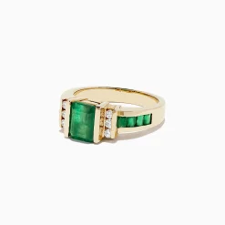 BH Multi Brasilica 14K Yellow Gold Emerald and Diamond Ring, 2.26 TCW | Rings