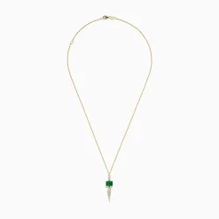 BH Multi Brasilica 14K Yellow Gold Emerald and Diamond Pendant, 1.66 TCW | Necklaces & Pendants