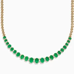 Effy Jewelry Brasillica 14K Yellow Gold Emerald and Diamond Necklace | Necklaces & Pendants