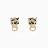 BH Multi Brasillica 14K Yellow Gold Emerald, Espresso and White Diamond Earring | Earrings