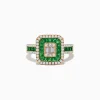 Effy Jewelry Brasillica 14K Yellow Gold Emerald and Diamond Ring | Rings