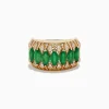 Effy Jewelry Brasillica 14K Yellow Gold Emerald and Diamond Ring | Rings