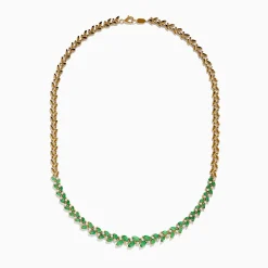 Effy Jewelry Brasillica 14K Yellow Gold Emerald and Diamond Necklace | Necklaces & Pendants