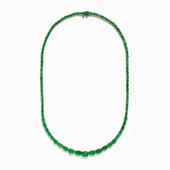 Effy Jewelry Brasillica 14K Yellow Gold Emerald Graduated Eternity Necklace | Necklaces & Pendants