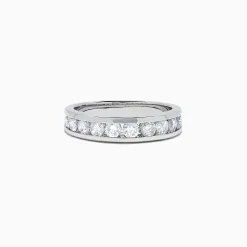 effyjewelry.com Bridal 14K White Gold Channel Set Diamond Band, 0.98 TCW | Rings