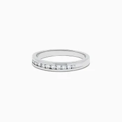 effyjewelry.com Bridal 14K White Gold Channel Set Diamond Band, 0.24 TCW | Rings
