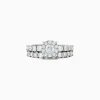 BH Multi Bridal 14K White Gold Diamond Cluster Ring and Band Set, 1.77 TCW | Rings