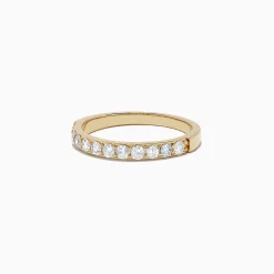 effyjewelry.com Bridal 14K Yellow Gold Prong Set Diamond Band, 0.49 TCW | Rings