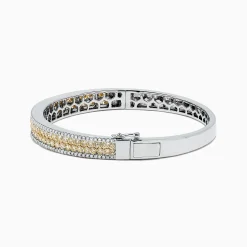 Effy Jewelry Canare 14K Gold Yellow and White Diamond Bangle, 3.40 TCW | Bracelets