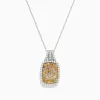 Effy Jewelry Canare 14K 2-Tone Gold Yellow and White Diamond Pendant | Necklaces & Pendants