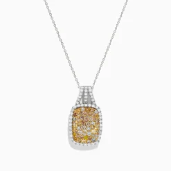 Effy Jewelry Canare 14K 2-Tone Gold Yellow and White Diamond Pendant | Necklaces & Pendants