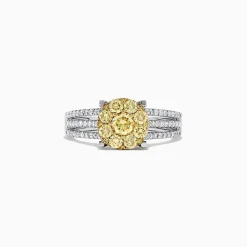 BH Multi Canare 14K 2-Tone Gold Yellow Diamond Bouquet Ring, 1.00 TCW | Rings