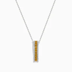Effy Jewelry Canare 14K Two Tone Gold White and Yellow Diamond Pendant | Necklaces & Pendants